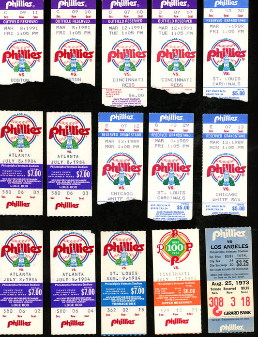 Lot of (15) Philadelphia Phillies Ticket Stubs Mike Schmidt 178016
