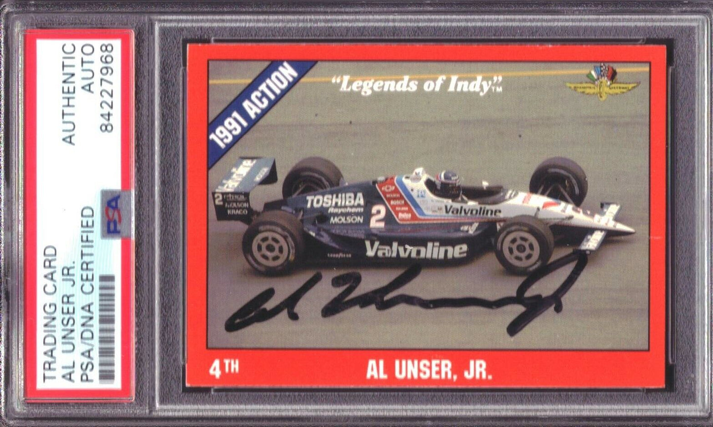 1992 Legends of Indy #5 Al Unser, Jr. Signed/Autographed Card PSA/DNA 152863