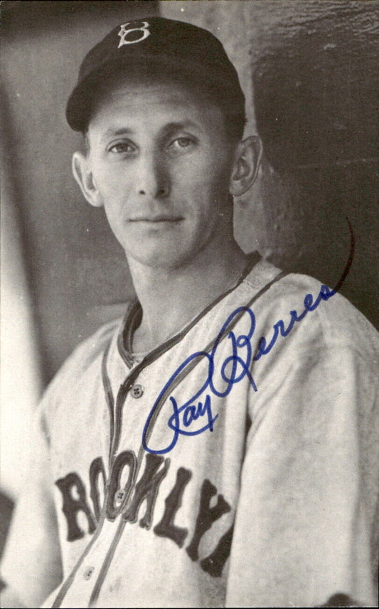 Ray Berris Dodgers d. 2007 Signed/Autographed 3x5  Photo 177957