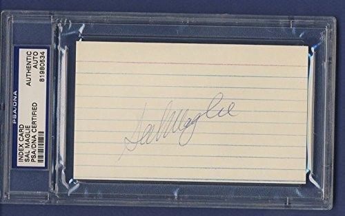 SAL MAGLIE Signed 3x5 Index Card PSA/DNA Slabbed 133741