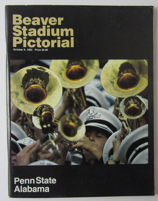 1983 Penn State vs. Alabama College Football Game Program 10/08