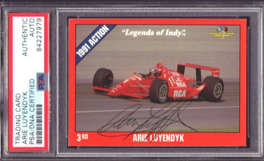 1992 Legends of Indy #4 Arie Luyendyk Signed/Autographed Card PSA/DNA 152856