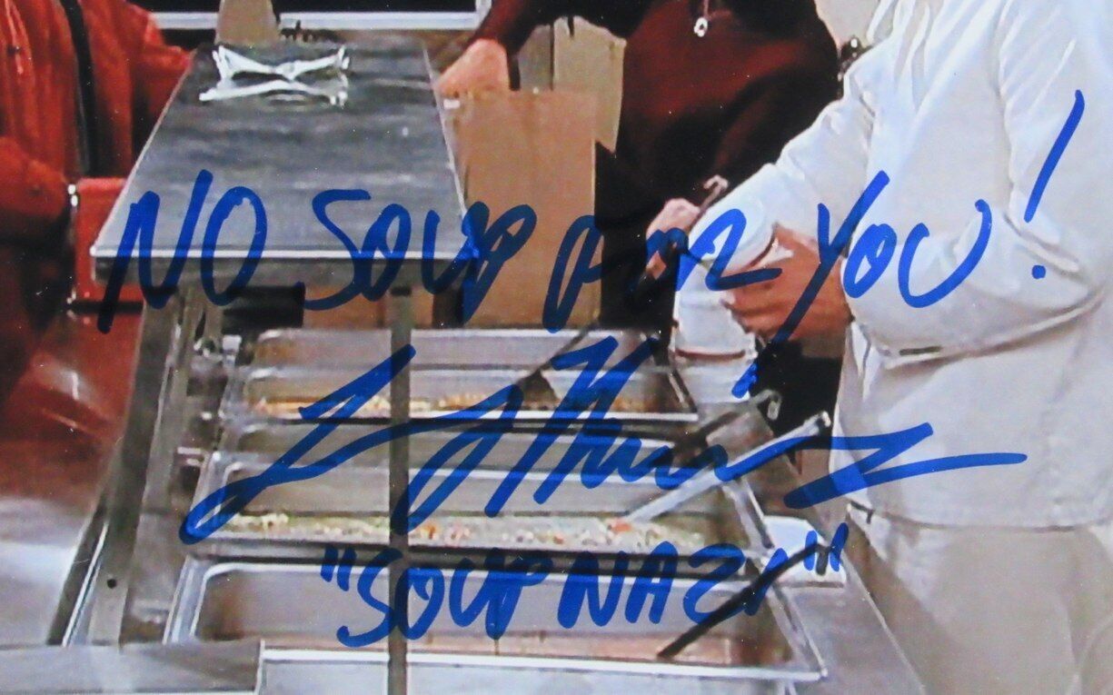 Larry Thomas Autographed/Inscribed 8x10 Photo "Soup Nazi" Framed JSA 179401