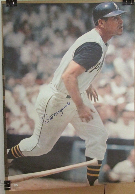 Bill Mazeroski Pirates Signed Sports Illustrated 24x36 Poster JSA L26808