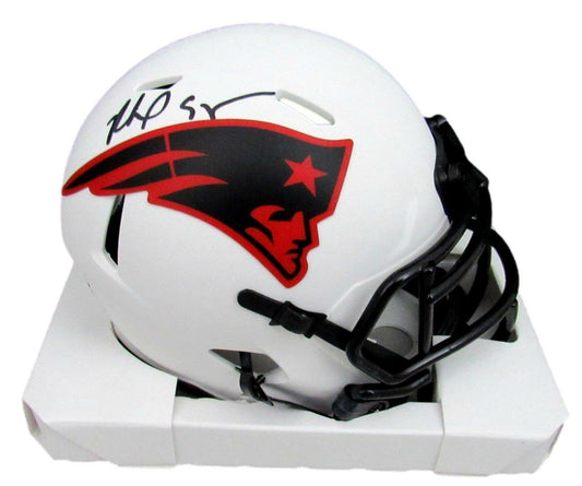 Richard Seymour Signed/Autographed Patriots Lunar Mini Helmet Beckett 160590