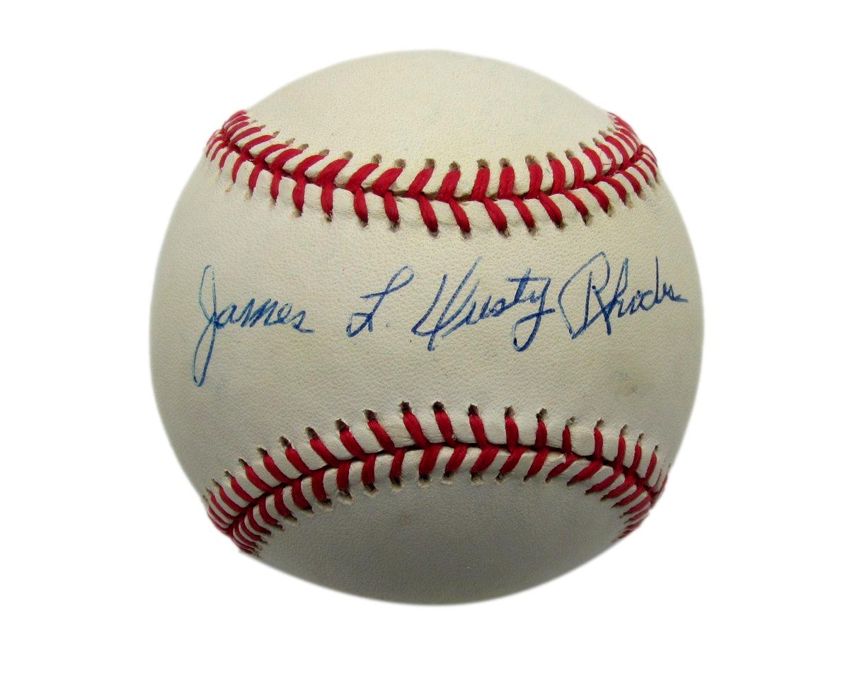 Dusty Rhodes Full Name Autographed ONL Baseball New York Giants JSA