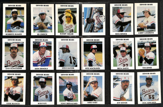 1978 T&A Baseball Denver Bears Complete Team Set (25/25) Cards 189368