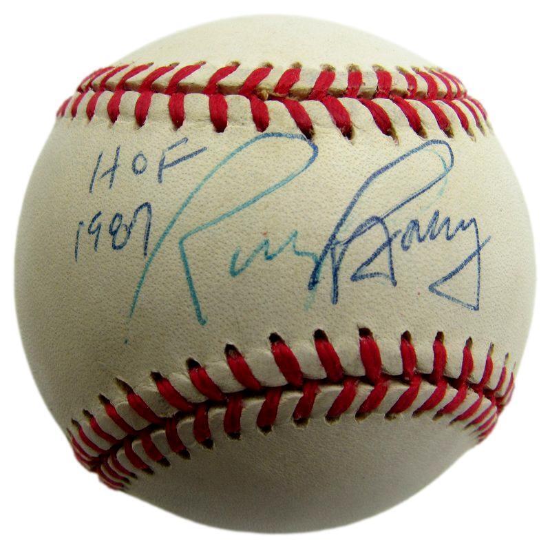 Rick Barry HOF Autographed/Inscribed OML Baseball Golden State Warriors JSA
