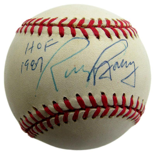 Rick Barry HOF Autographed/Inscribed OML Baseball Golden State Warriors JSA