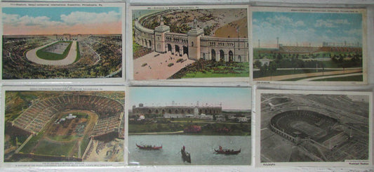 Lot of 6 Muncipal Stadium Philadelphia PA 1920's Vintage Postcards 147265