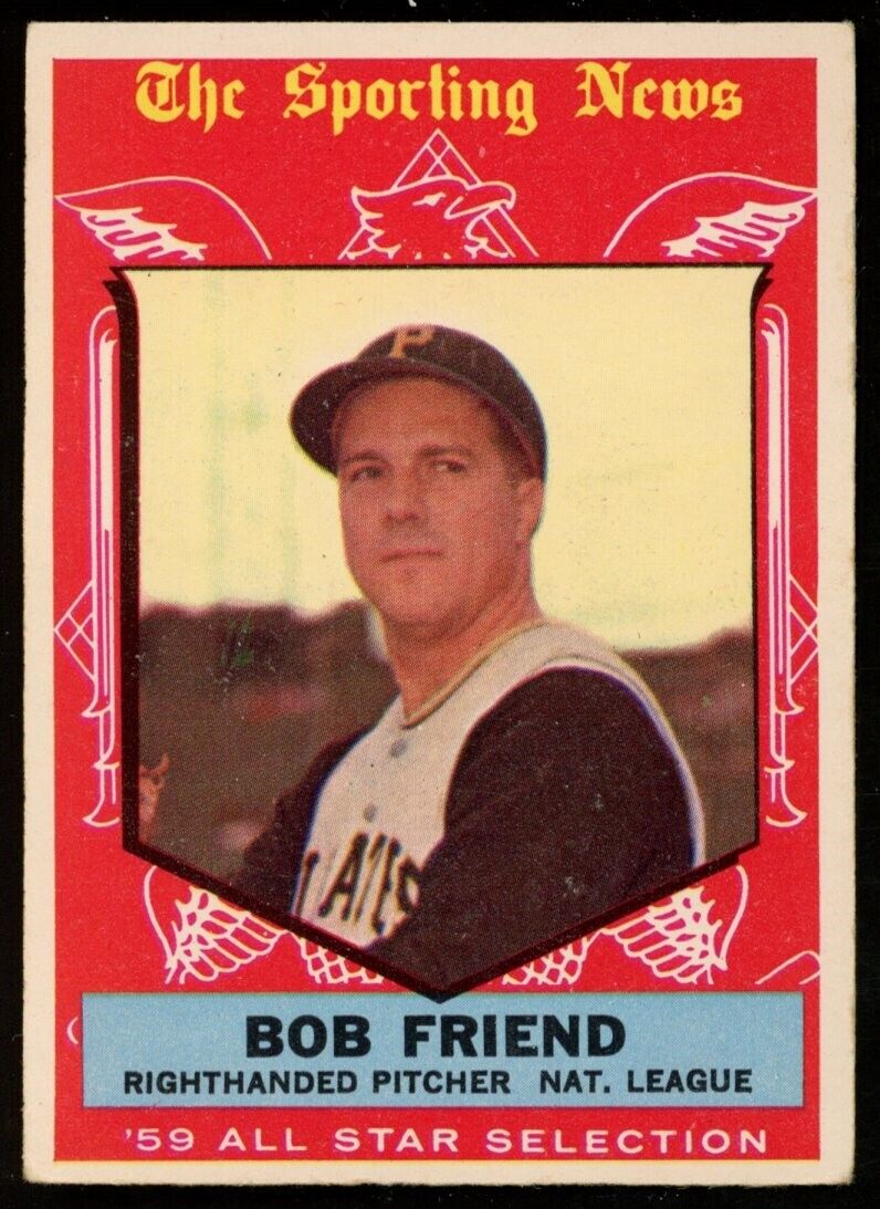 1959 Topps Baseball Bob Friend HOF #569 Pittsburgh Pirates