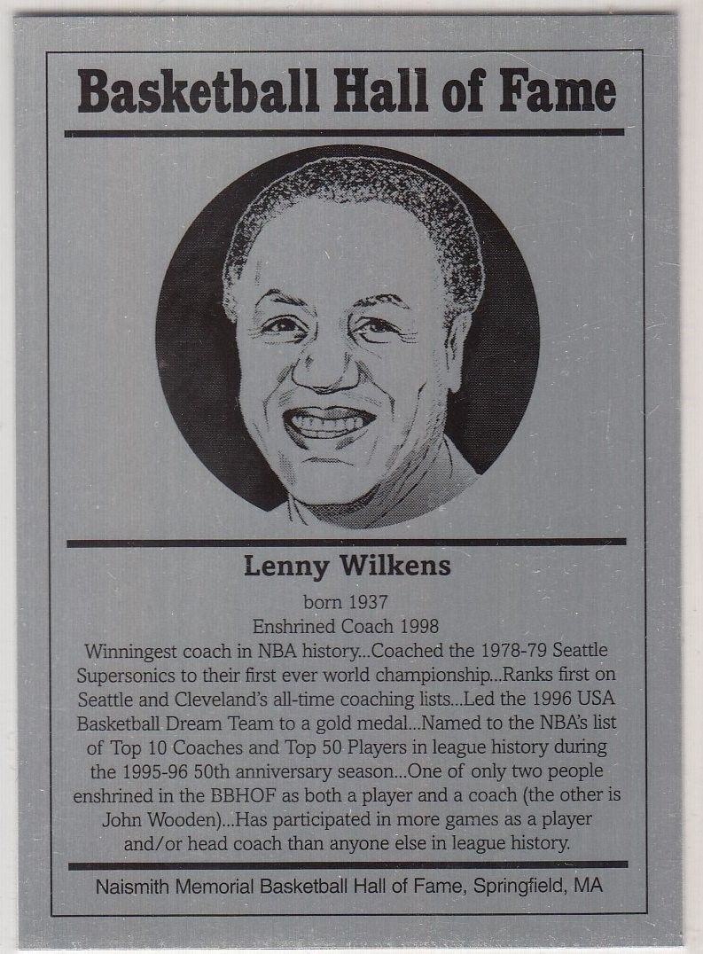 1986-2002 Basketball Hall of Fame Metallic LENNY WILKENS Series 12 128762