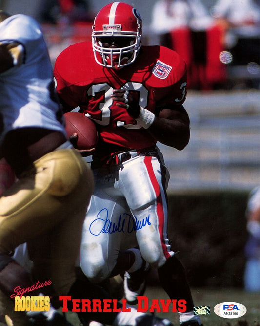 Terrell Davis Georgia Signed/Autographed 8x10 Photo PSA/DNA 154453