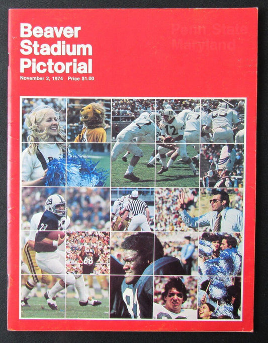 1974 Penn State vs. Maryland College Football Game Program 11/02 176211