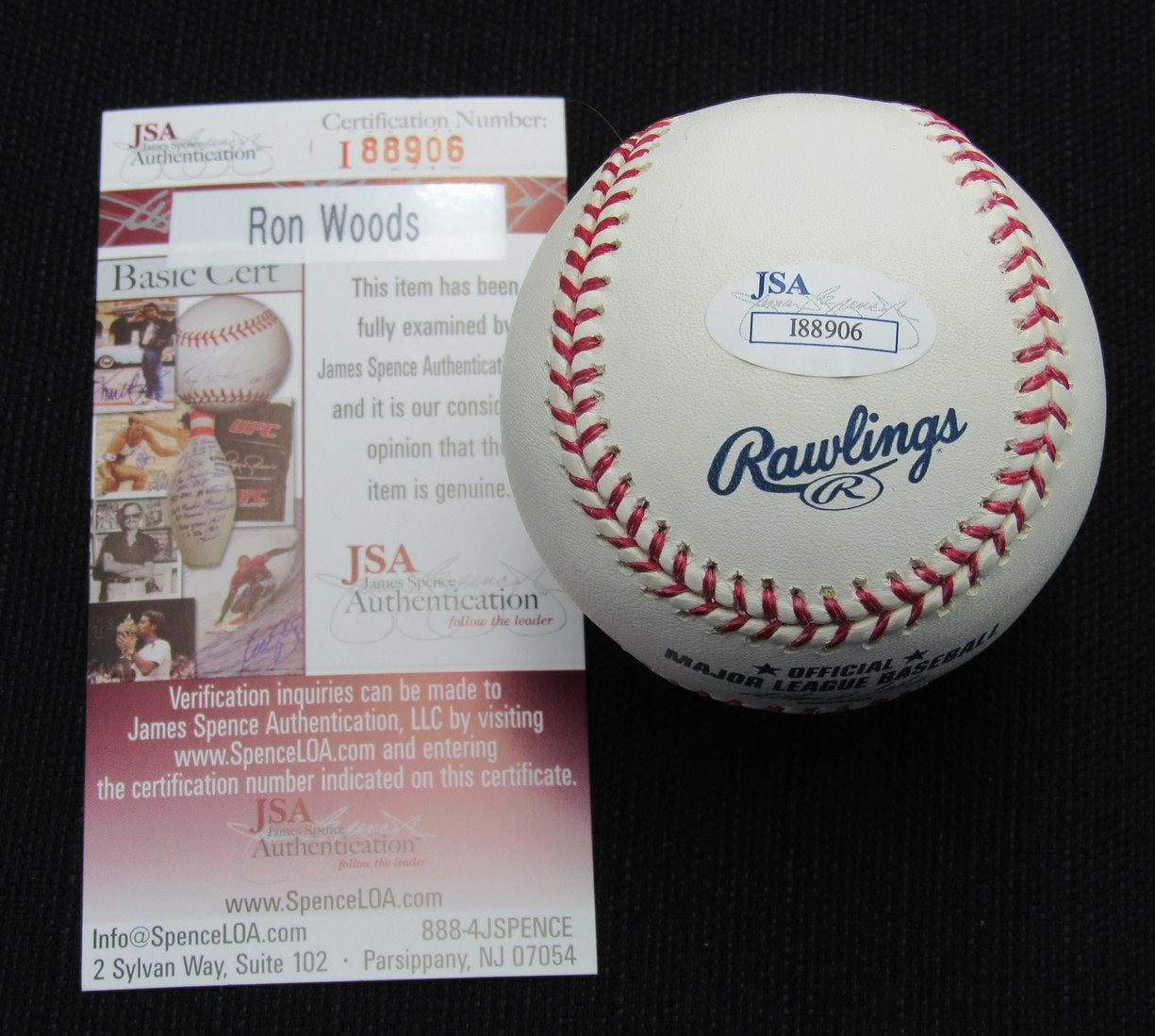Ron Woods Signed/Auto Yankees 100th OML Baseball JSA Inscr 186833