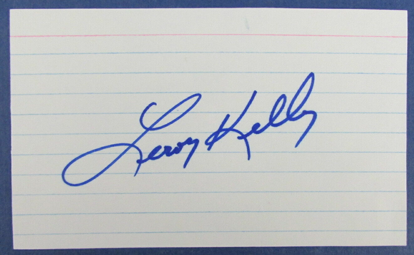 Terry Kelly Browns HOF Signed 3x5 Index Card 126797