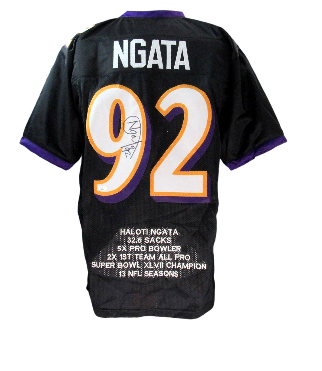 Haloti Ngata Autographed Baltimore Ravens Custom Jersey JSA 186823