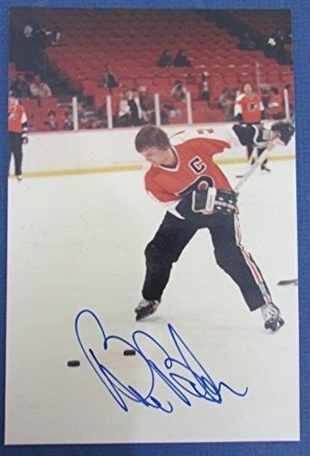 Bill Barber Flyers Autographed/Signed Vintage 4x6 Slapshot Photos 125366