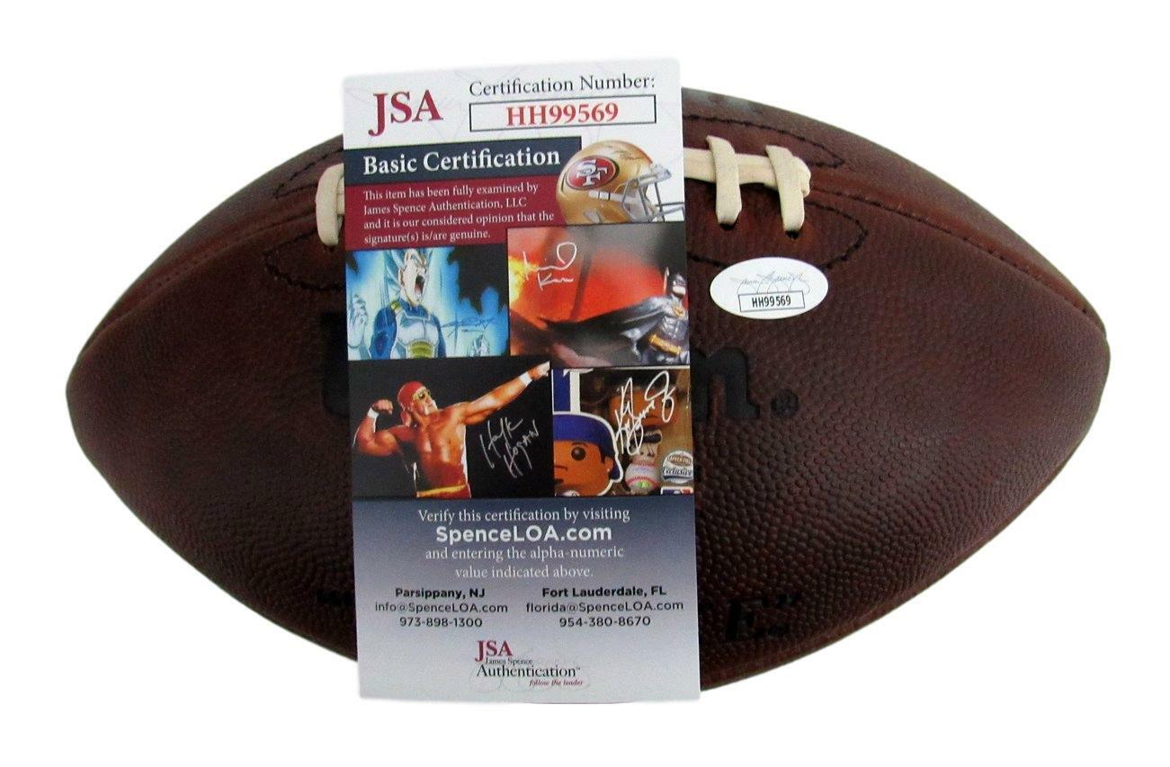 Raymond Berry Signed/Autographed HOF Leather Official Duke Football JSA 152836