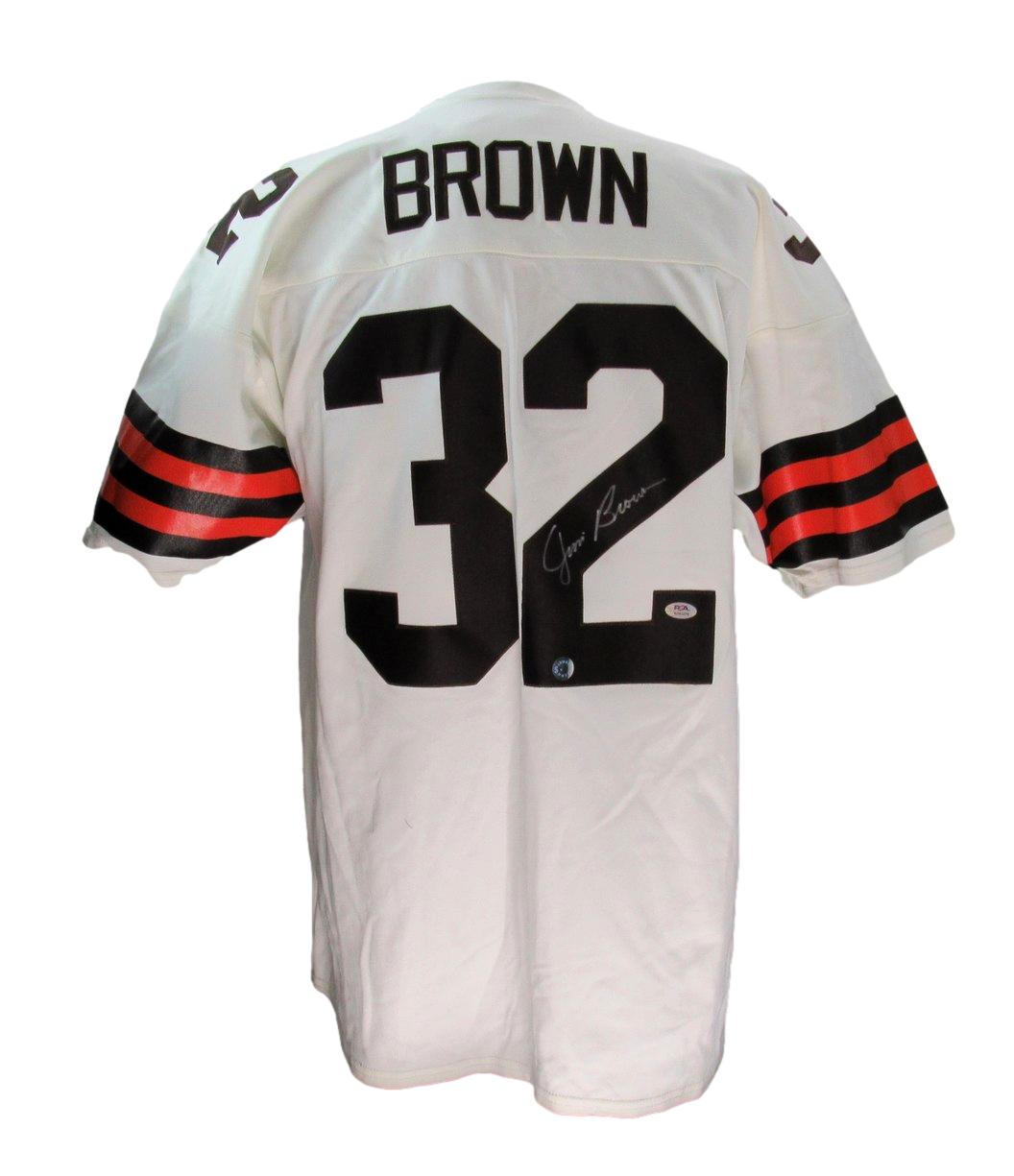 Jim Brown HOF Signed Custom Football Jersey Cleveland Browns PSA/DNA 192362