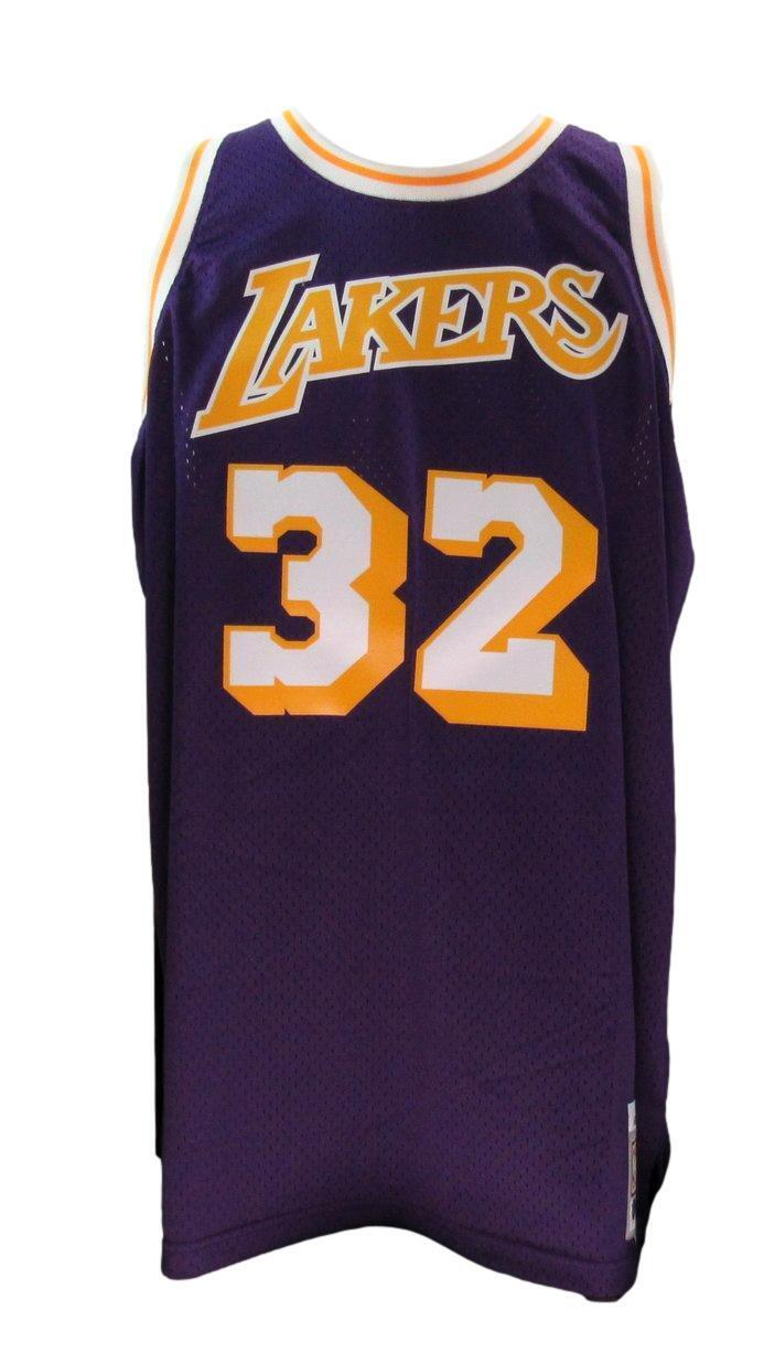 Magic Johnson HOF Autographed Mitchell & Ness Basketball Jersey Lakers Beckett