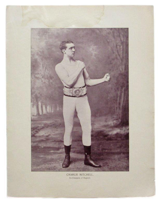 Charlie Mitchell  Boxer 1895 Boxing Gladiators 11x15 Supplement Poster.