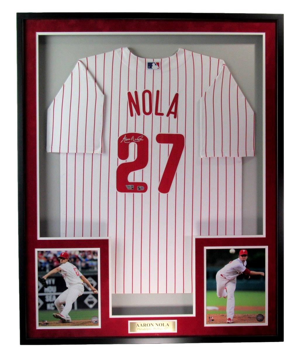 Aaron Nola Signed/Auto Philadelphia Phillies Jersey Framed Fanatics 189799