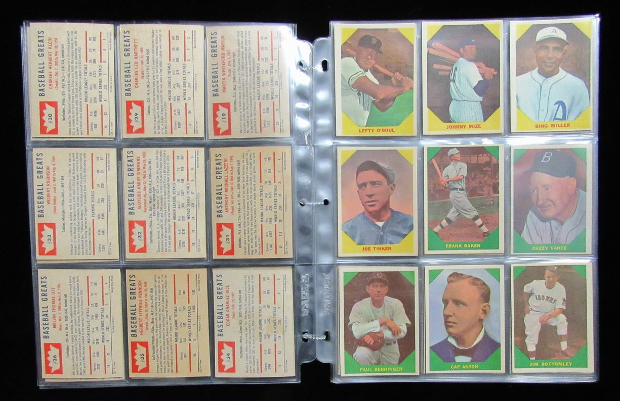 1960 Fleer Baseball Greats Complete Set (79) Ruth, Williams, Gehrig, Cobb190558