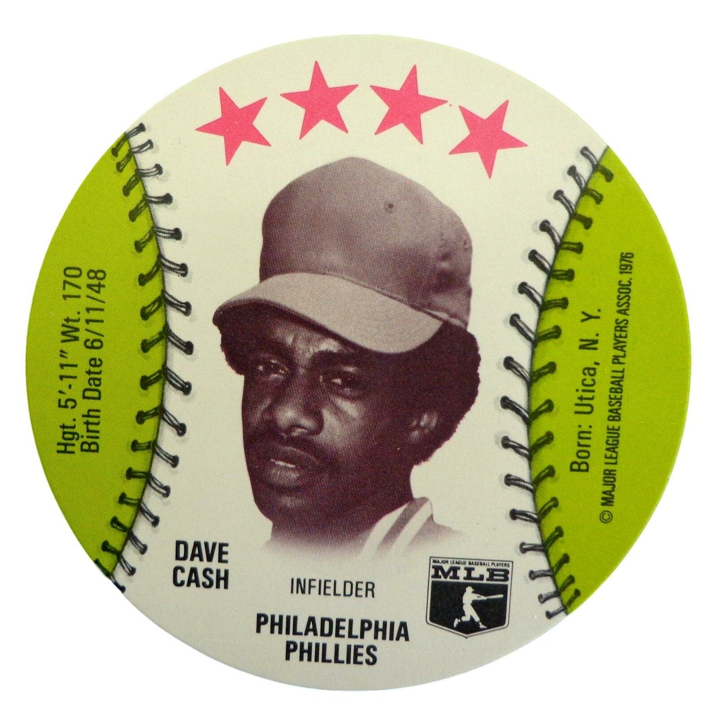 Lot of 25 - 1976 MSA Isaly's Discs Dave Cash Phillies Gem Mint 153977