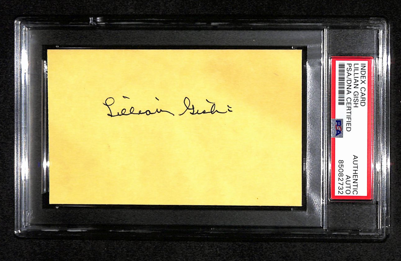 Lillian Gish Signed 3x5 Index Card "Birth of a Nation" PSA/DNA 183919