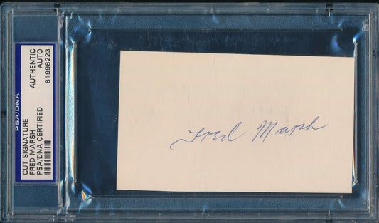 Fred Marsh Signed/Autographed Cut Card Orioles/White Sox PSA/DNA 190002