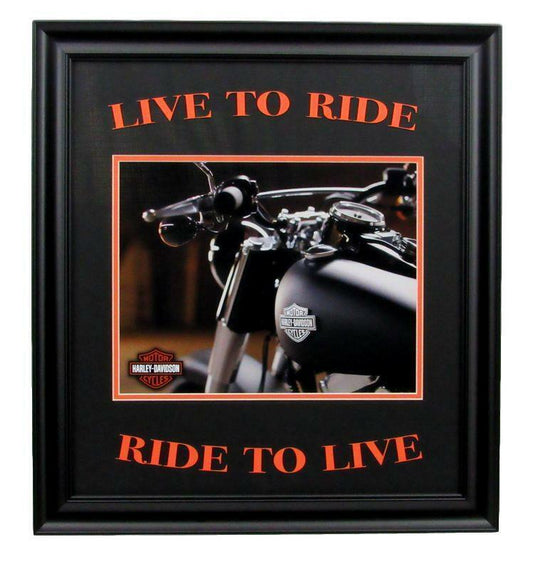 Harley Davidson "Live to Ride" 11x14 Photo Framed