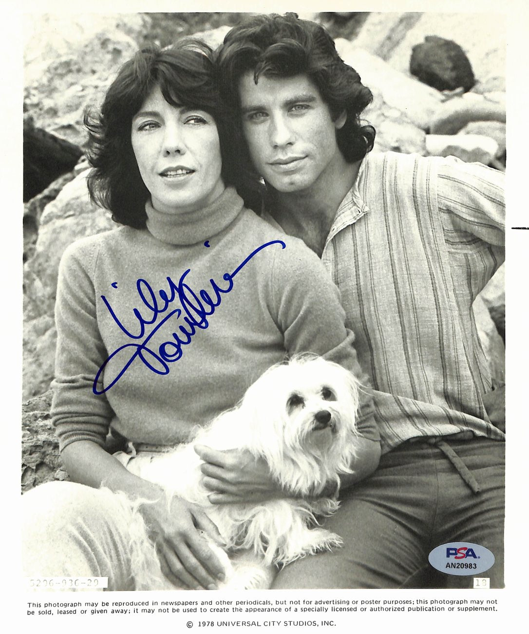 Lily Tomlin Signed/Auto 8x10 Photo "Moment by Moment" PSA/DNA 189067