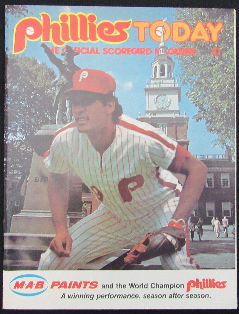 1981 Phillies Scorecard/Program Magazine Unscored Trillo Cover 157820