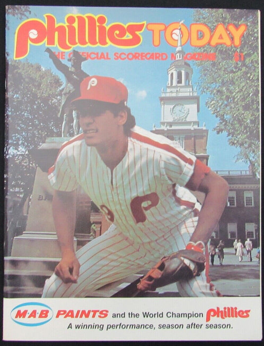 1981 Phillies Scorecard/Program Magazine Unscored Trillo Cover 157820