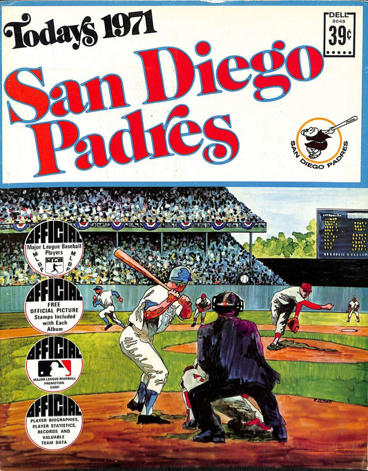 Todays 1971 San Diego Padres Baseball Stars Stamp Book EX/MT 180706