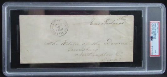 James Buchanan 15th President Signed December 6, 1858 Free Frank PSA/DNA 189949