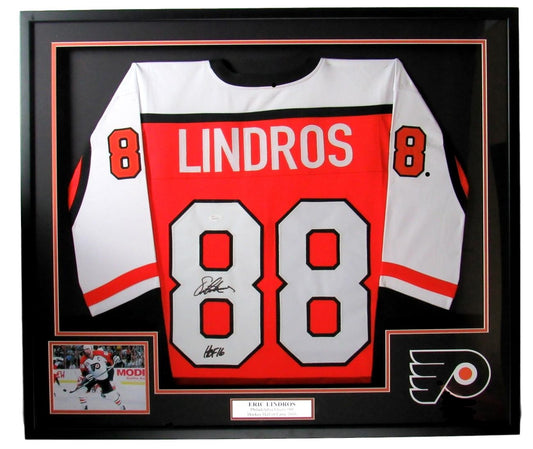 Eric Lindros Signed/Autographed Flyers Hockey Jersey HOF Framed JSA 150694