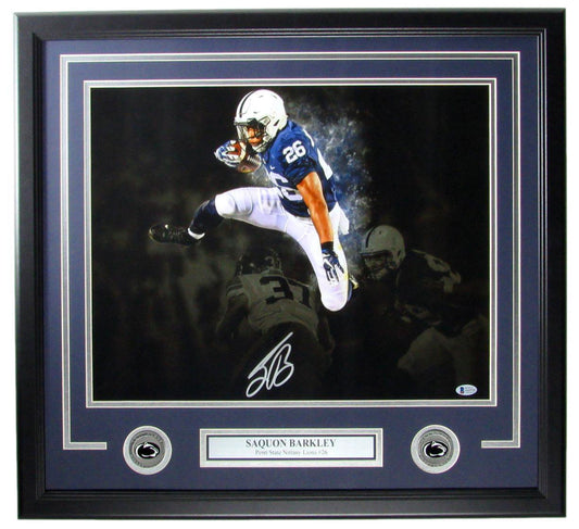 Saquon Barkley Penn State Signed/Autographed 16x20 Photo Framed Beckett 163576