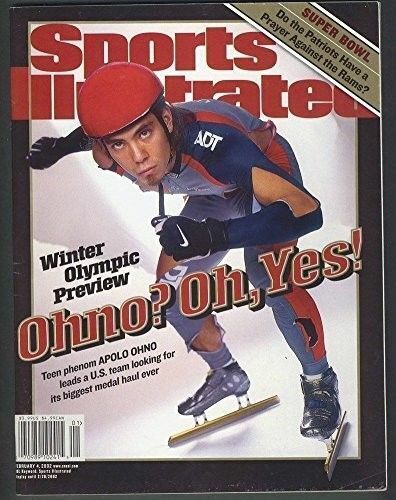 2/4/02 Sports Illustrated SI NO LABEL Anton Apolo Ohno Team USA Olympics