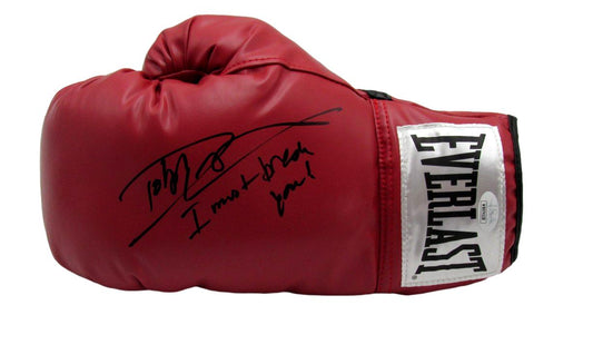 Dolph Lundgren Autographed/Inscr Left Boxing Glove "Balboa vs Drago" JSA 184773