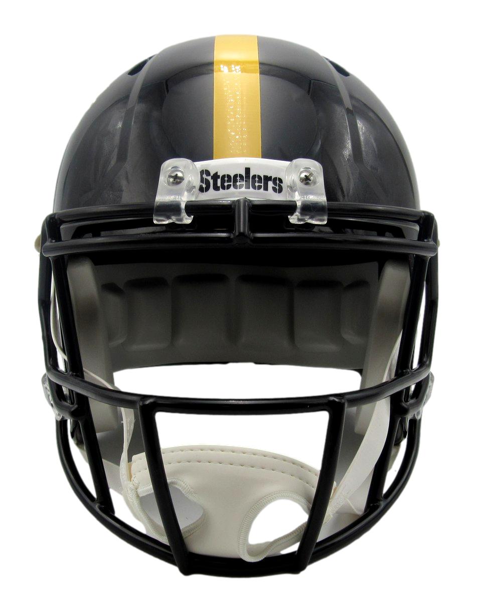 T.J. Watt Signed/Auto Black Full Size Replica Helmet Steelers Beckett 189651