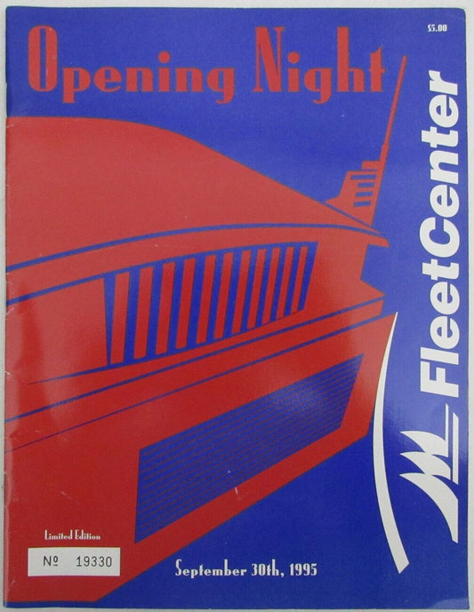 1995 Fleet Center Grand Opening Full Ticket and Program Boston Bruins 177108