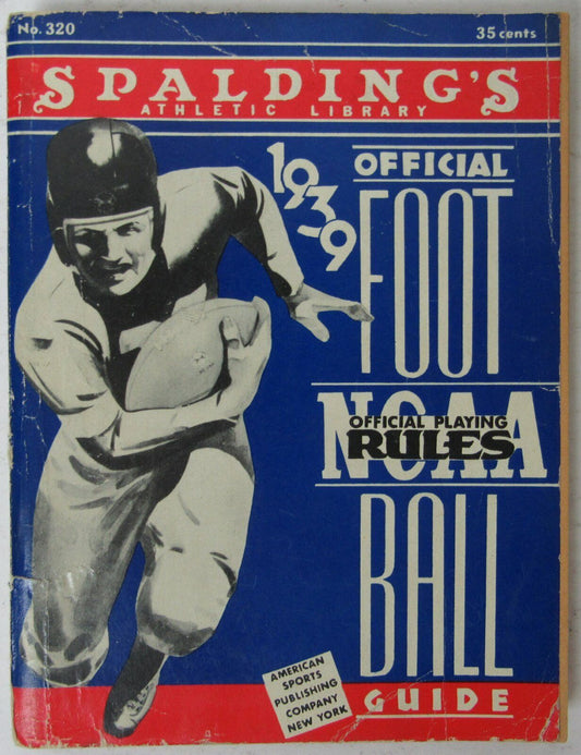 1939 Spaldings Athletic Library NCAA Football Annual with Rules 144941