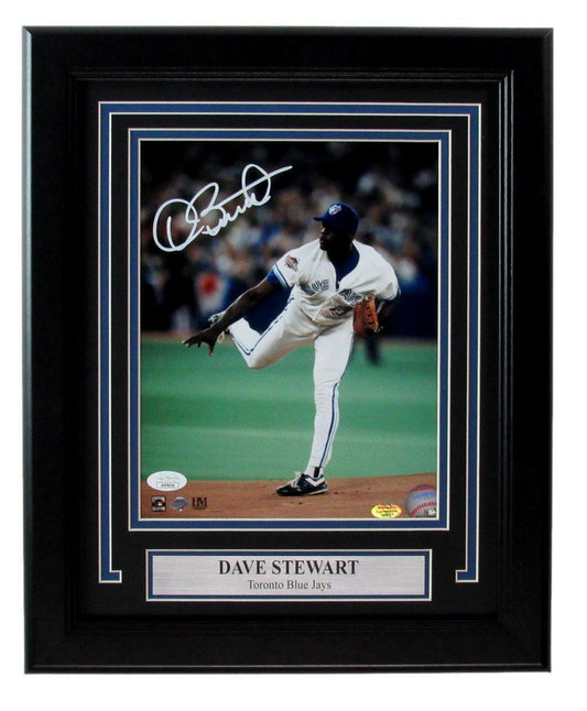 Dave Stewart Autographed 8x10 Photo Toronto Blue Jays Framed JSA 180974