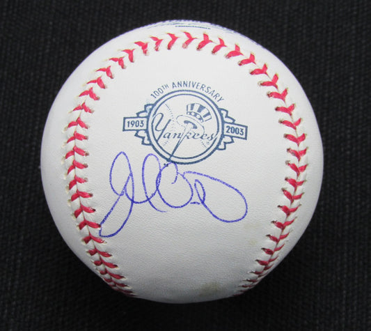 Josh Outman Signed/Auto Yankees 100th OML Baseball JSA  186903