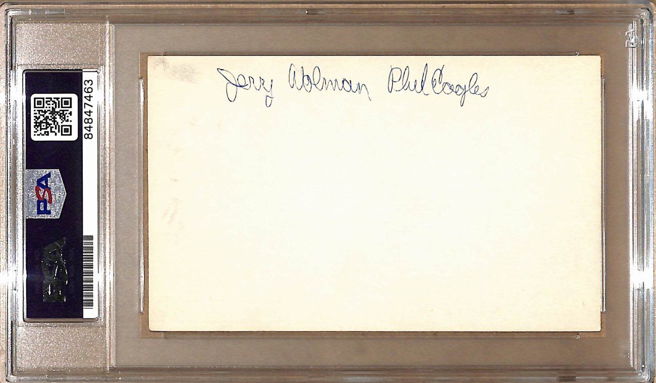 Jerry Wolman Autographed 3x5 Index Card Owner Philadelphia Eagles PSA/DNA 179087