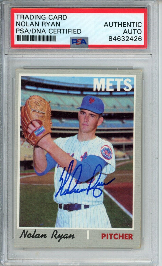 1970 Topps Nolan Ryan HOF #712 Card Signed New York Mets PSA/DNA