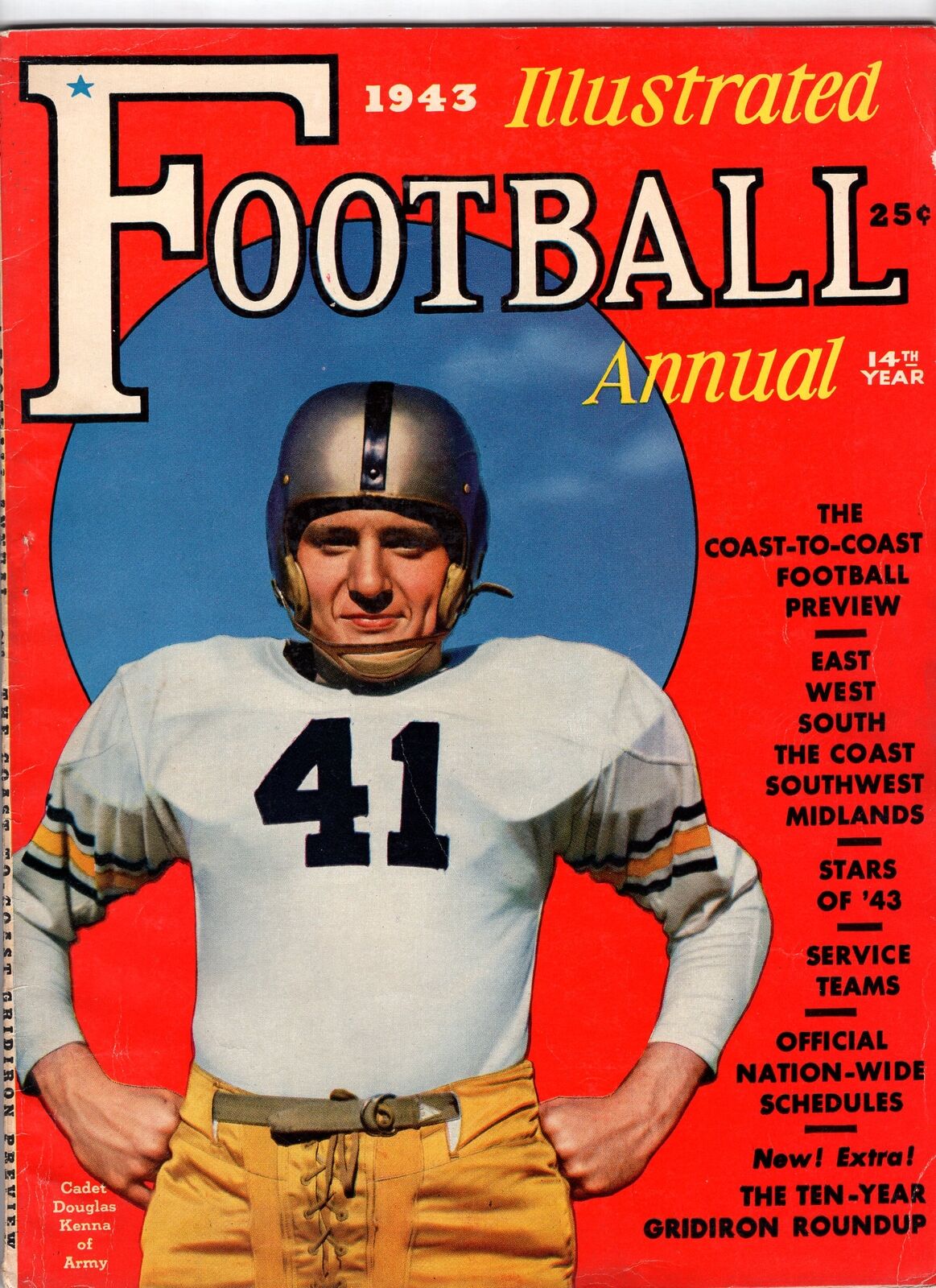 1943 Illustrated Football Annual Magazine Army Cadet Douglas Kenna 130613