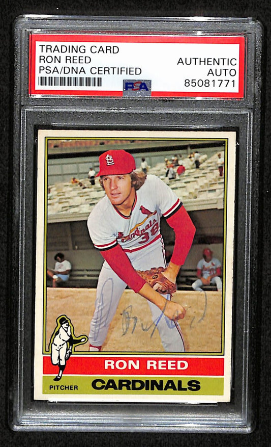 Ron Reed Signed 1976 O-Pee-Chee Card #58 St. Louis Cardinals PSA/DNA 184587
